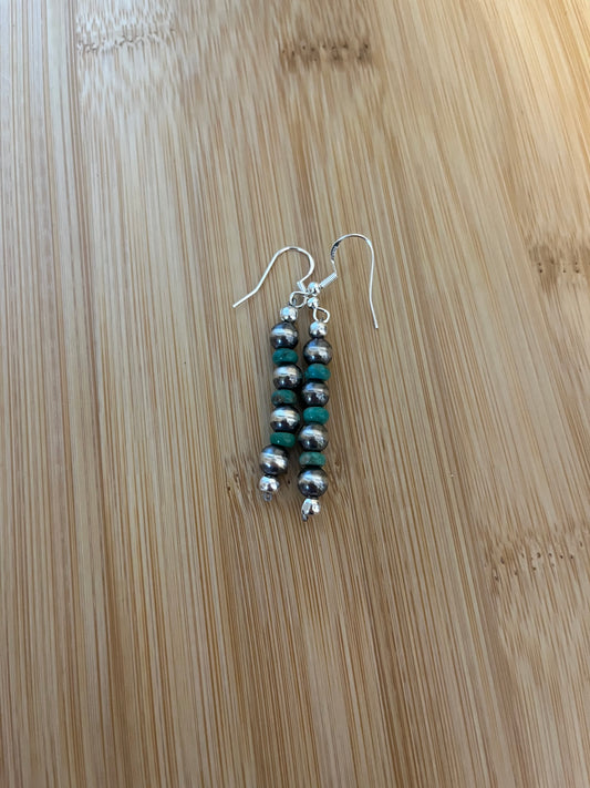 Turquoise & Navajo Drop Earrings