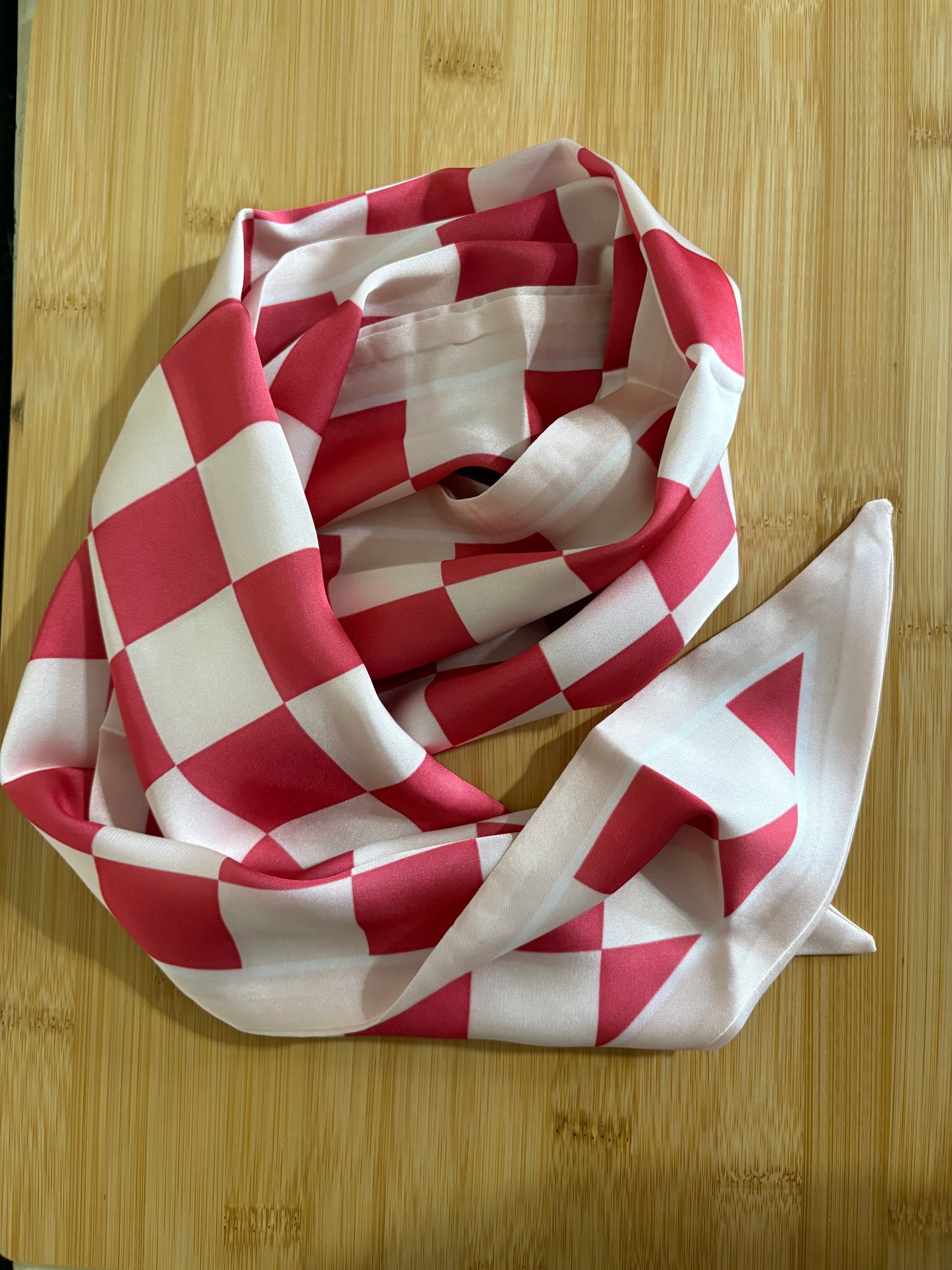 Pink Checkered Twilly