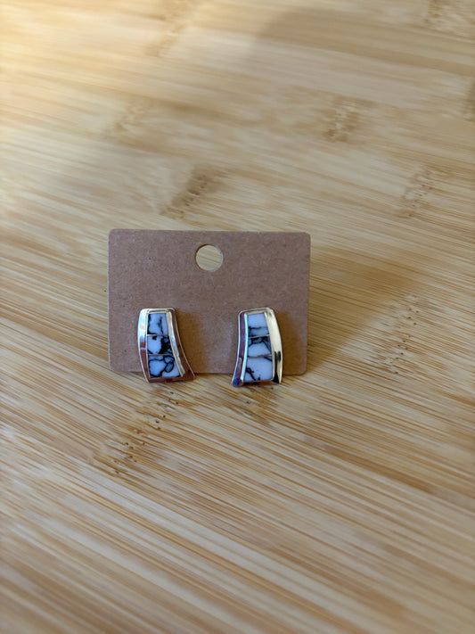 Moon White Buffalo Earrings