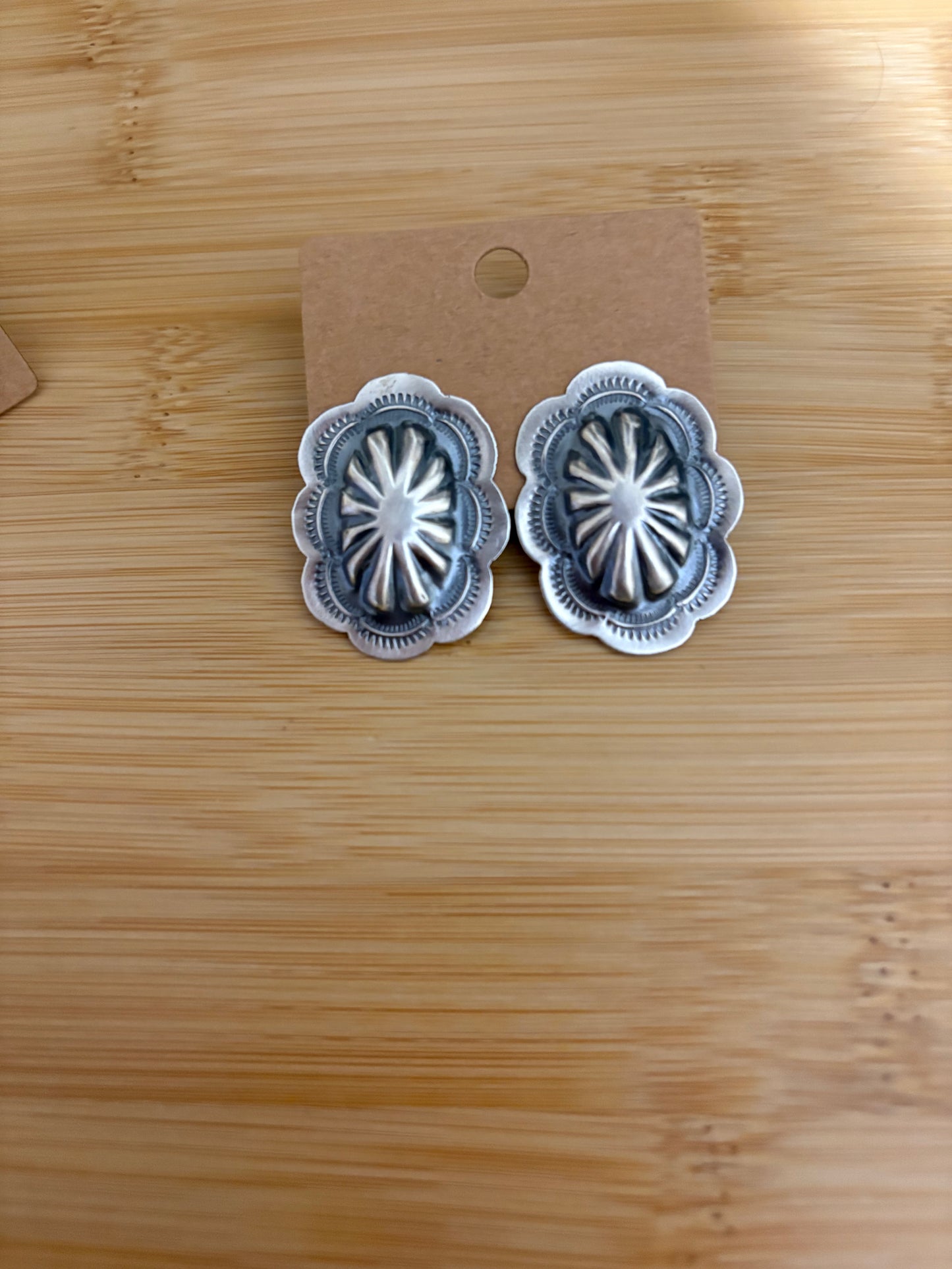 Silver Concho Earrings